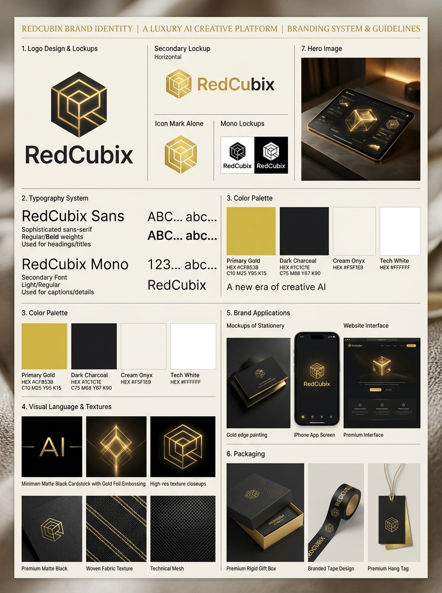 Create a premium editorial brand identity presentation board...